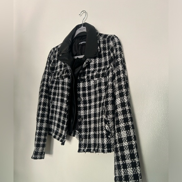 Karl Lagerfeld Black and White Checkered Jacket - Picture 4 of 8